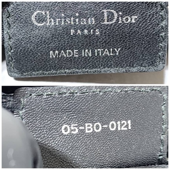 Authentic CHRISTIAN DIOR Cannage Quilted Lambskin Leather New Lock Flap Bag Blac - Picture 6 of 14